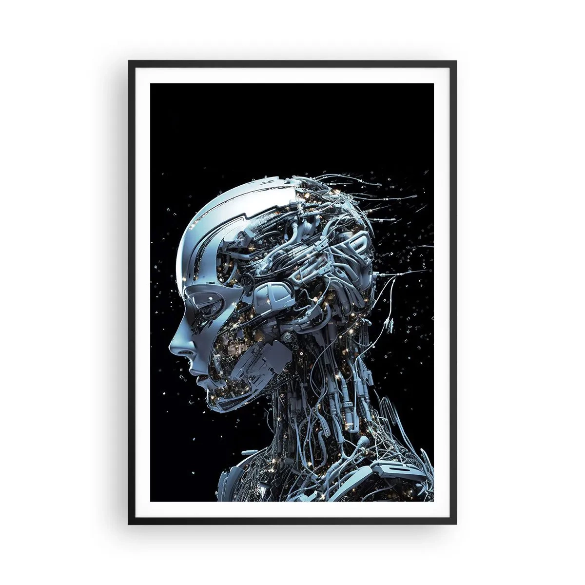 Plakat w czarnej ramie - Technologia jest kobietą - 70x100 cm