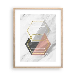 Plakat w ramie jasny dąb - Kompozycja łańcuchowa - 40x50 cm