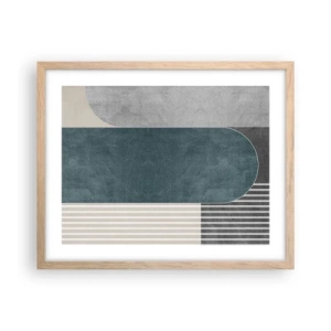 Plakat w ramie jasny dąb - Kompozycja na poziomie - 50x40 cm