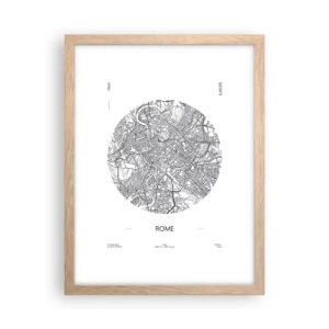 Plakat w ramie jasny dąb - Anatomia Rzymu - 30x40 cm