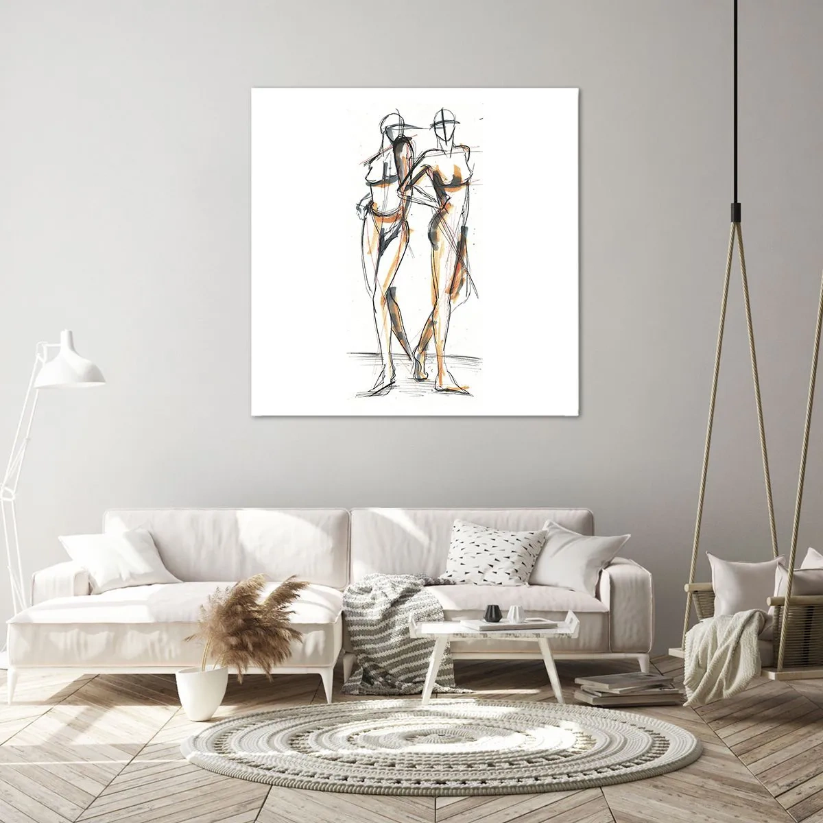 Obraz na płótnie - Studium wdzięku - 70x70 cm
