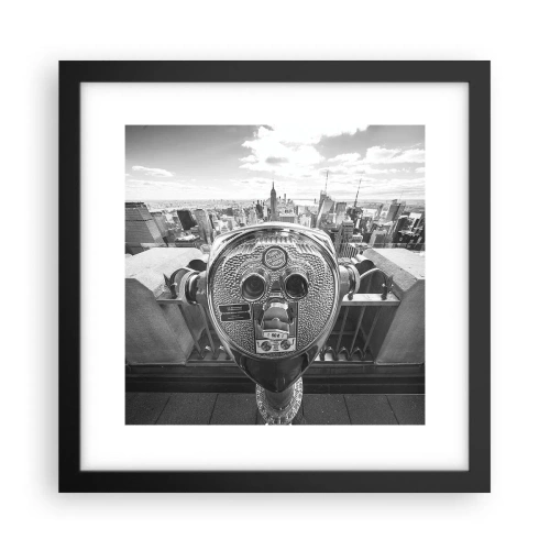 Plakat w czarnej ramie - Miasto nad miastami - 30x30 cm