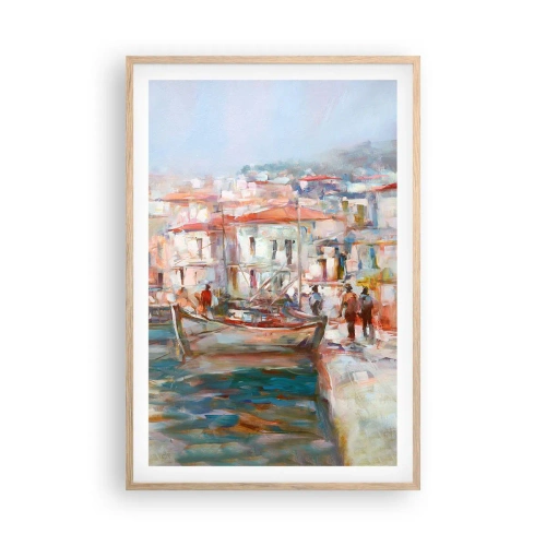 Plakat w ramie jasny dąb - Pastelowe wakacje - 61x91 cm