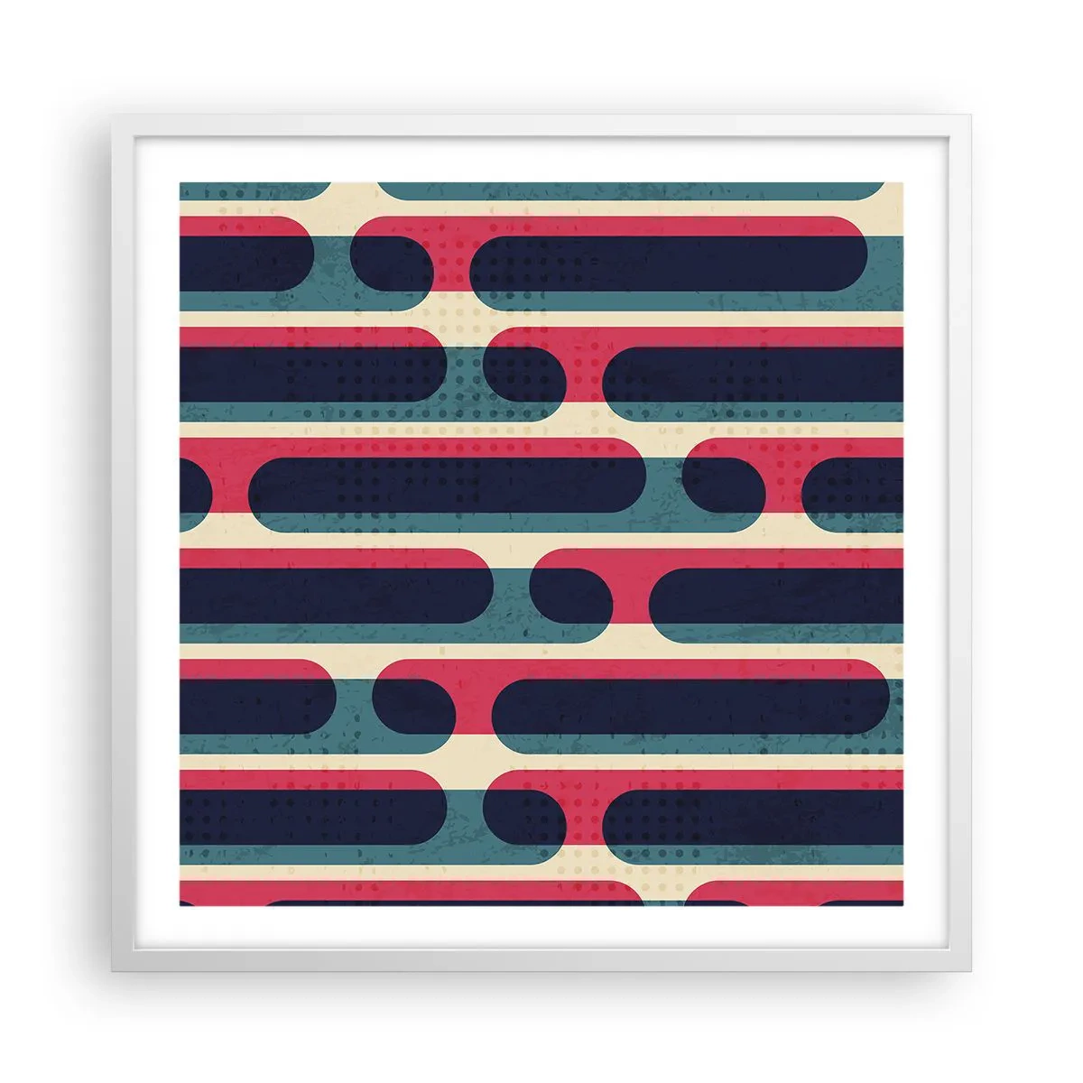 Plakat w białej ramie - W głąb i do przodu - 60x60 cm