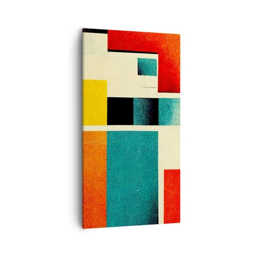 Obraz na płótnie - Abstrakcja geometryczna – dobra energia - 55x100 cm