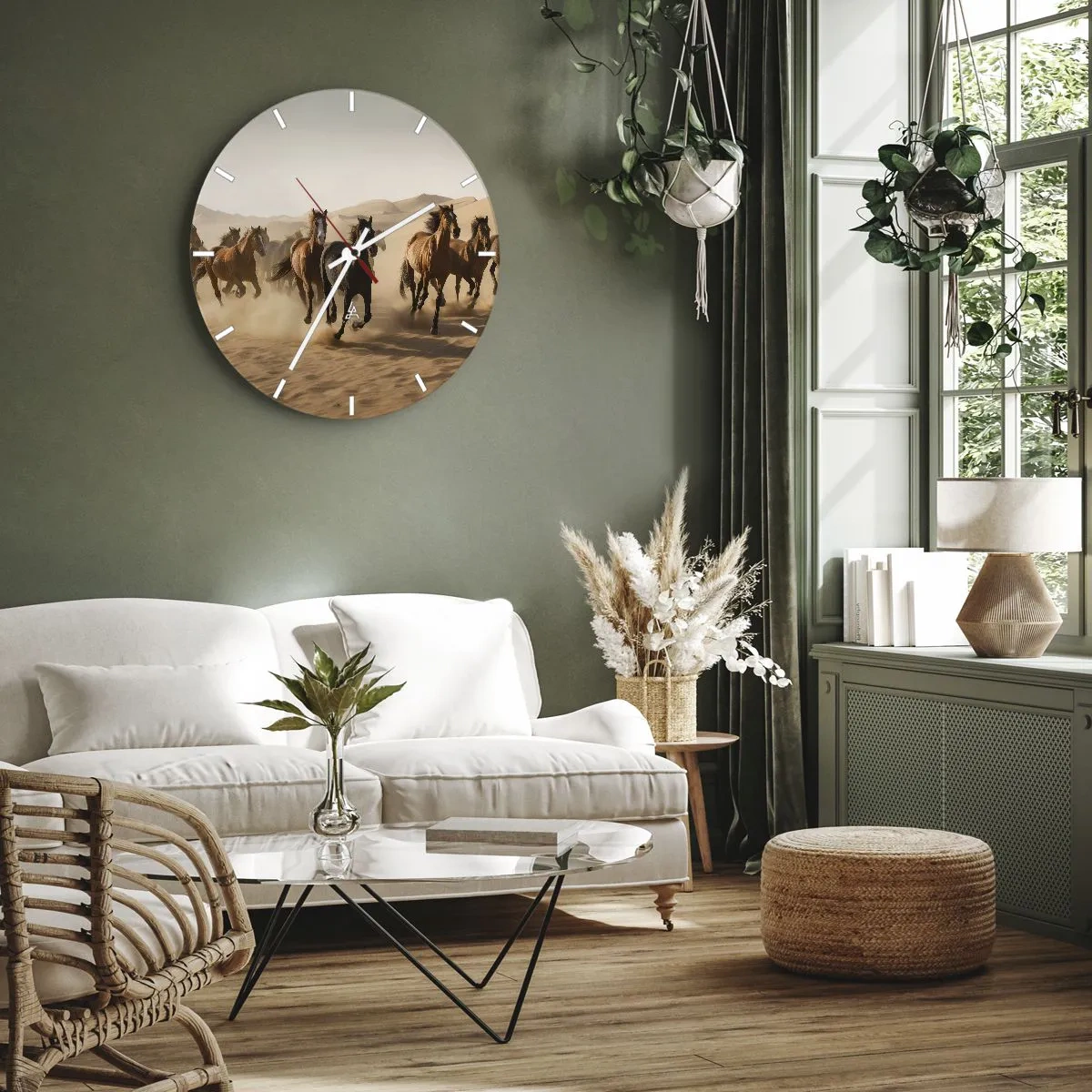 Zegar ścienny - Wolne jak wiatr - 40x40 cm