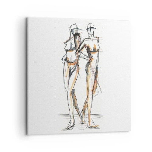 Obraz na płótnie - Studium wdzięku - 50x50 cm