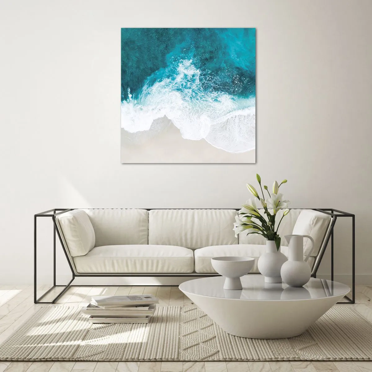 Obraz na szkle - Naturalna pieszczota - 60x60 cm