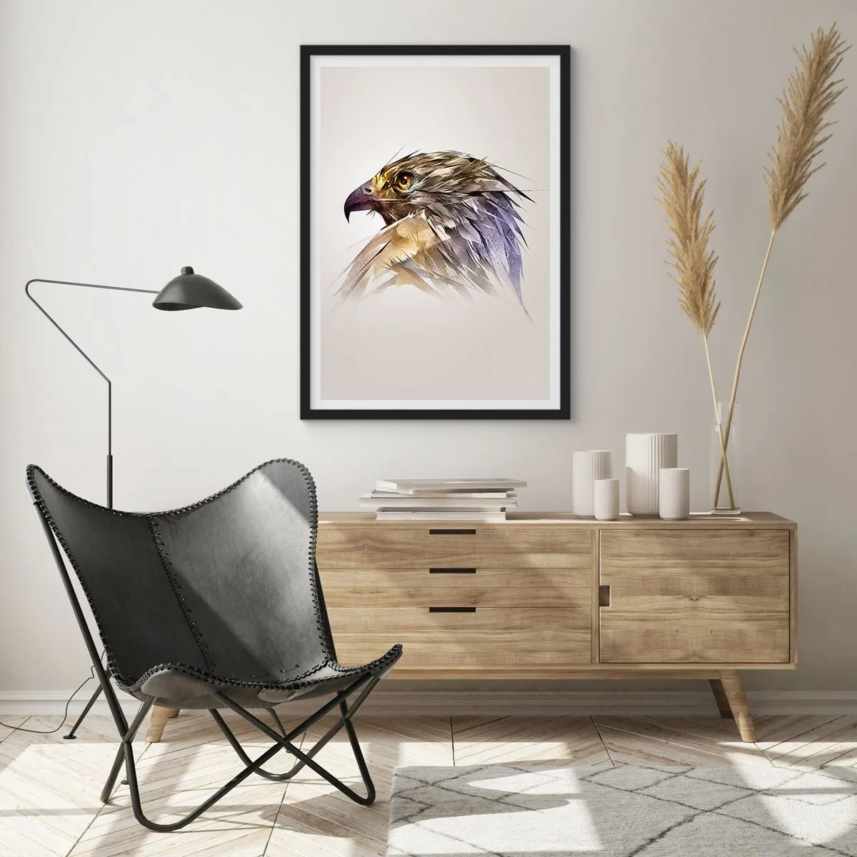 Plakat w czarnej ramie - Portret wojownika - 40x50 cm