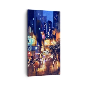 Obraz na płótnie - A miasto nie śpi - 55x100 cm