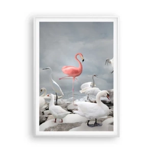 Plakat w białej ramie - Skąd się tu wziąłem? - 70x100 cm