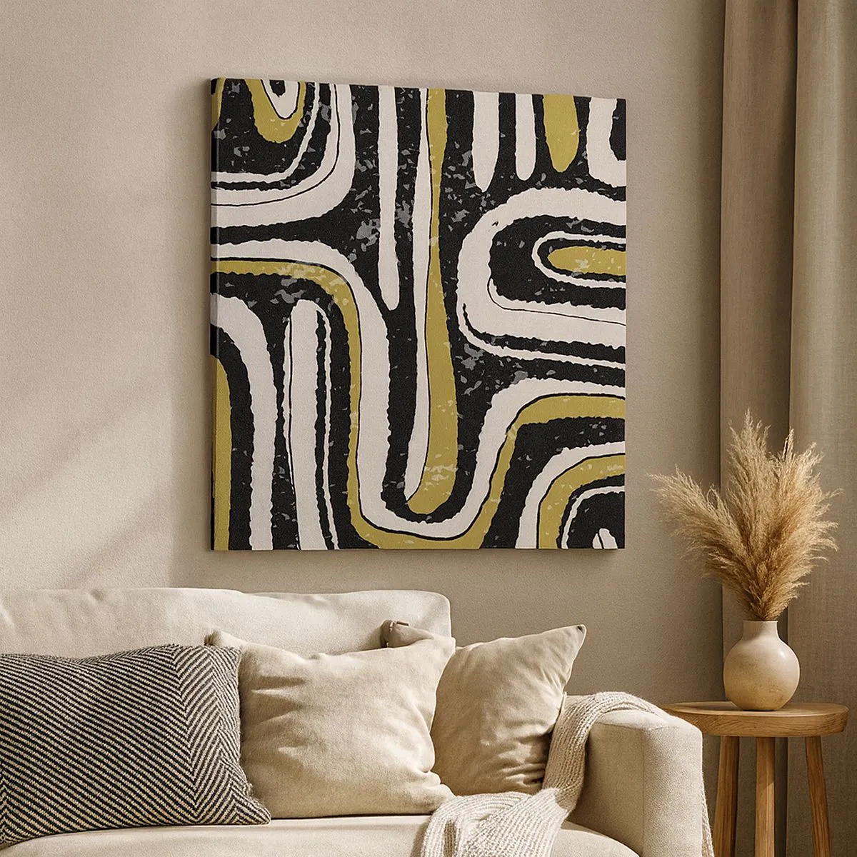 Obraz na płótnie - Kompozycja: trakty i zaułki - 30x30 cm