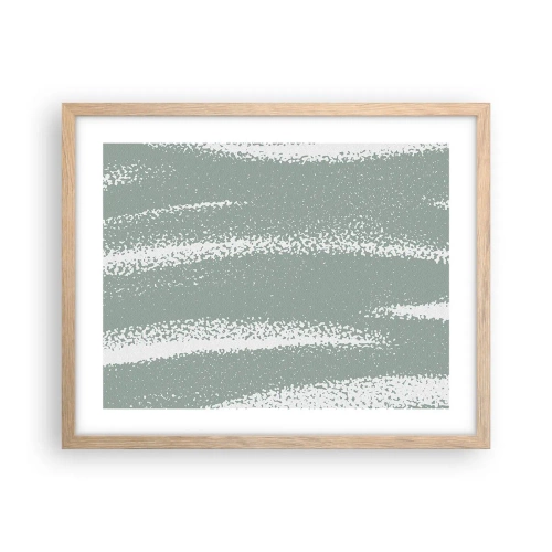 Plakat w ramie jasny dąb - Abstrakcja w zimowym klimacie - 50x40 cm