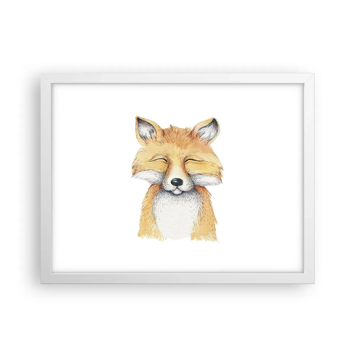 Plakat w białej ramie - Lisie humory - 40x30 cm