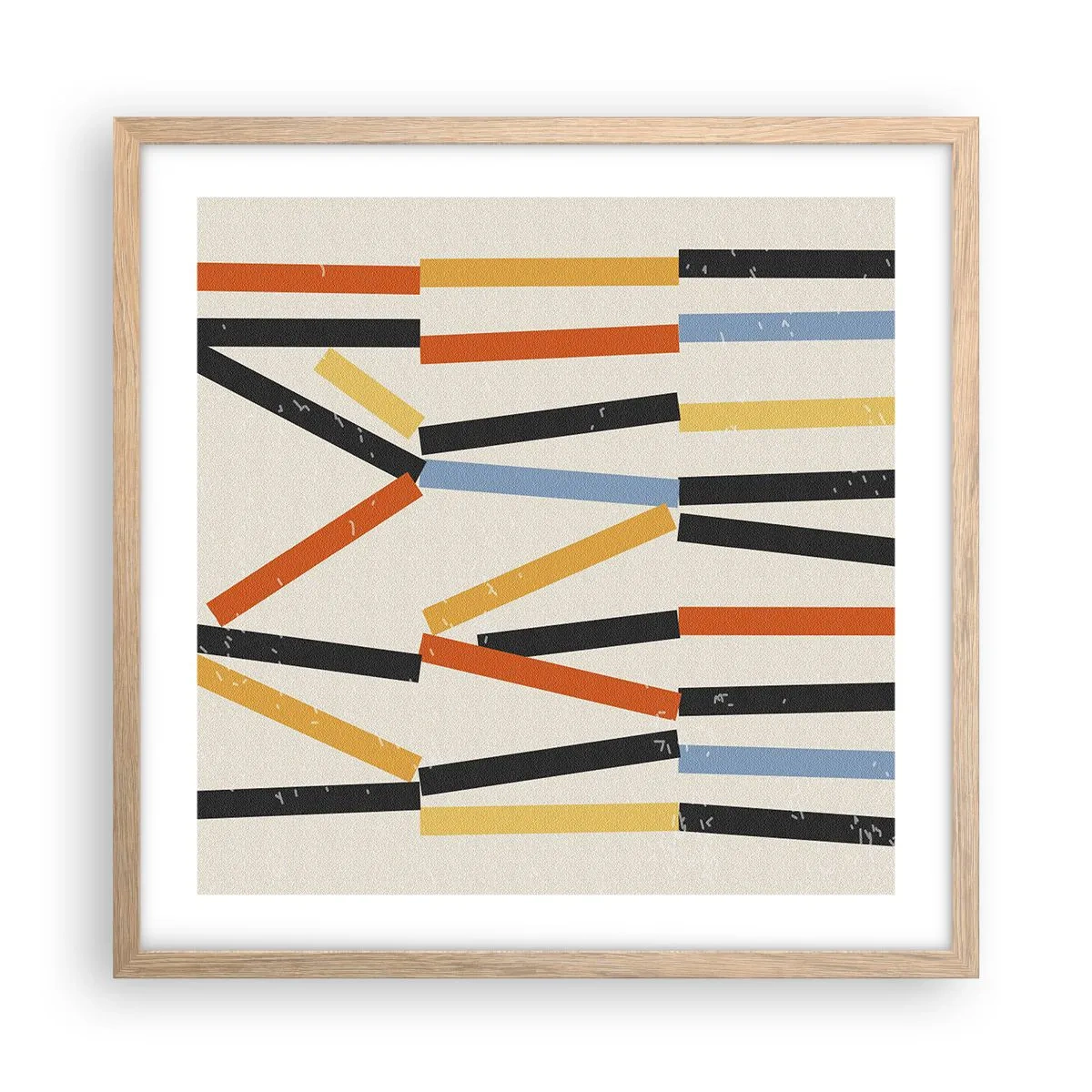 Plakat w ramie jasny dąb - Kompozycja na poziomie - 50x50 cm