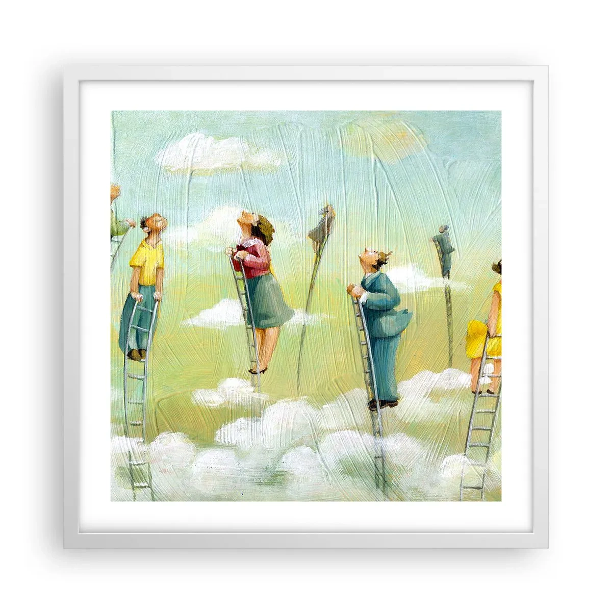 Plakat w białej ramie - Za swoim marzeniem - 50x50 cm