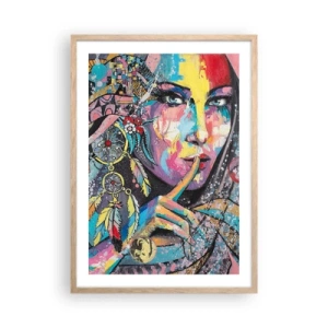 Plakat w ramie jasny dąb - Milcz, aż zrozumiesz - 50x70 cm
