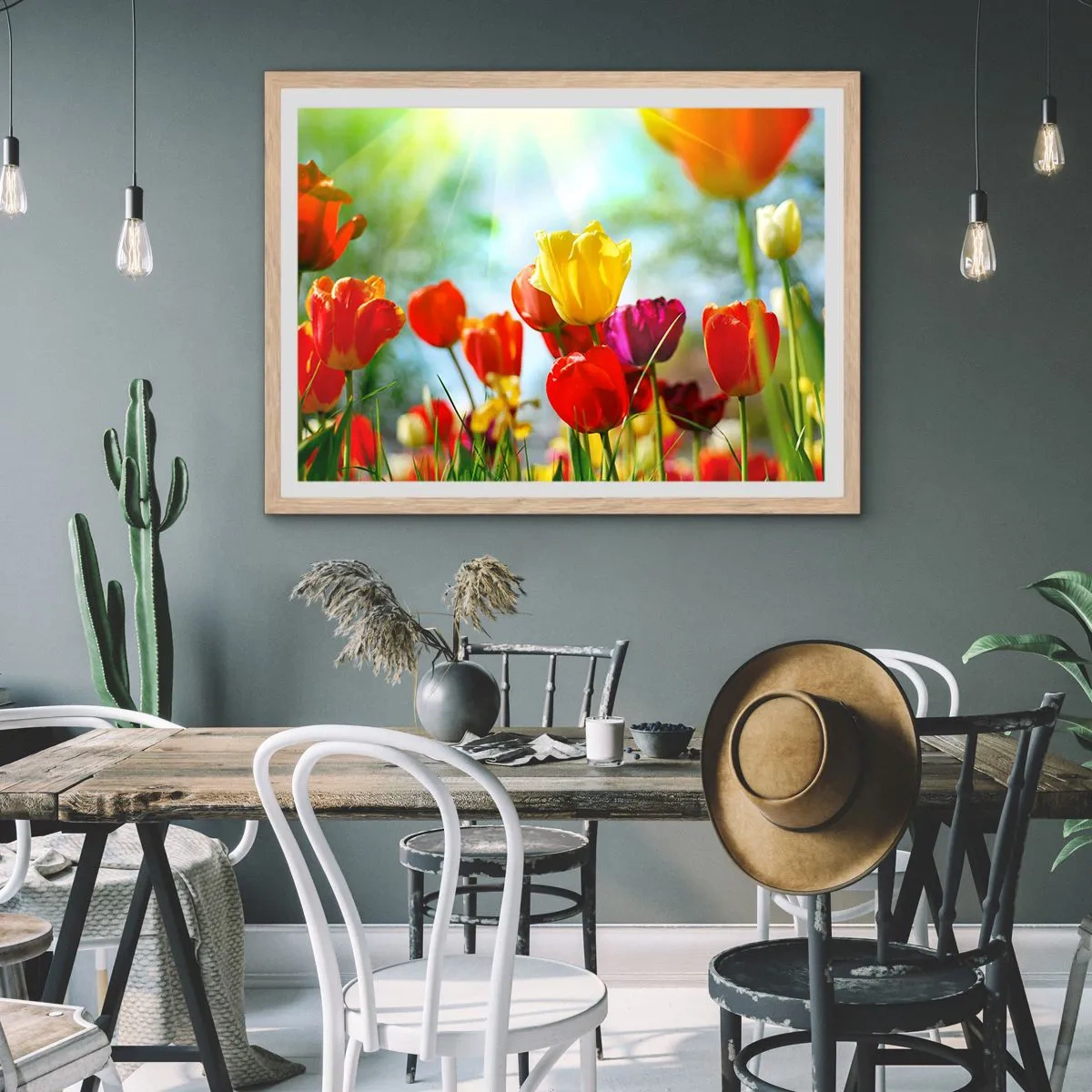 Plakat w ramie jasny dąb - Wszystkie barwy słońca - 70x50 cm