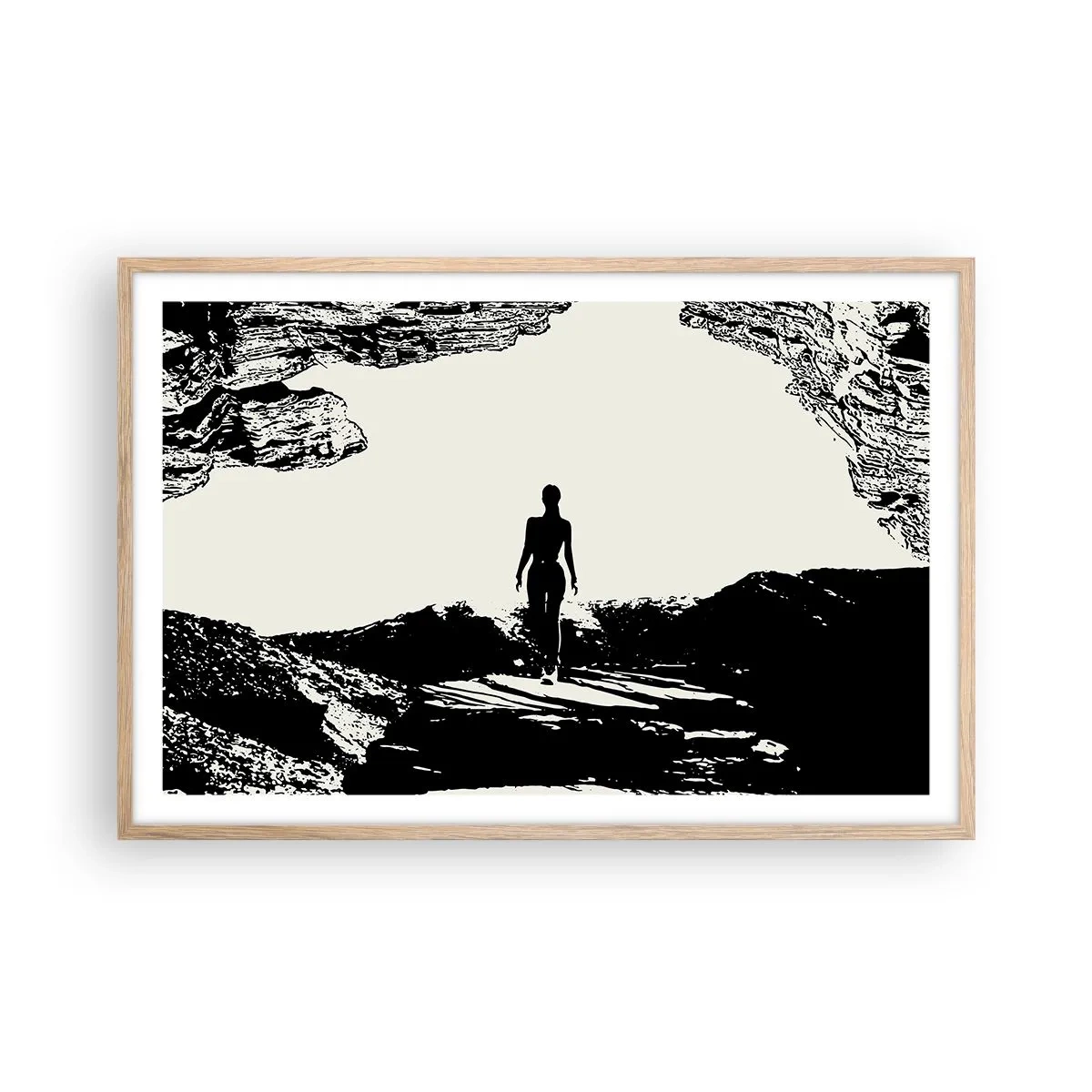 Plakat w ramie jasny dąb - Nowe spojrzenie - 91x61 cm