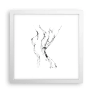 Plakat w białej ramie - Piękna i silna - 30x30 cm