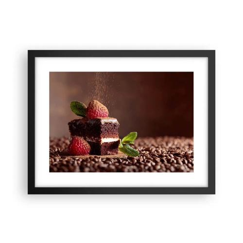 Plakat w czarnej ramie - Życie jest słodkie - 40x30 cm