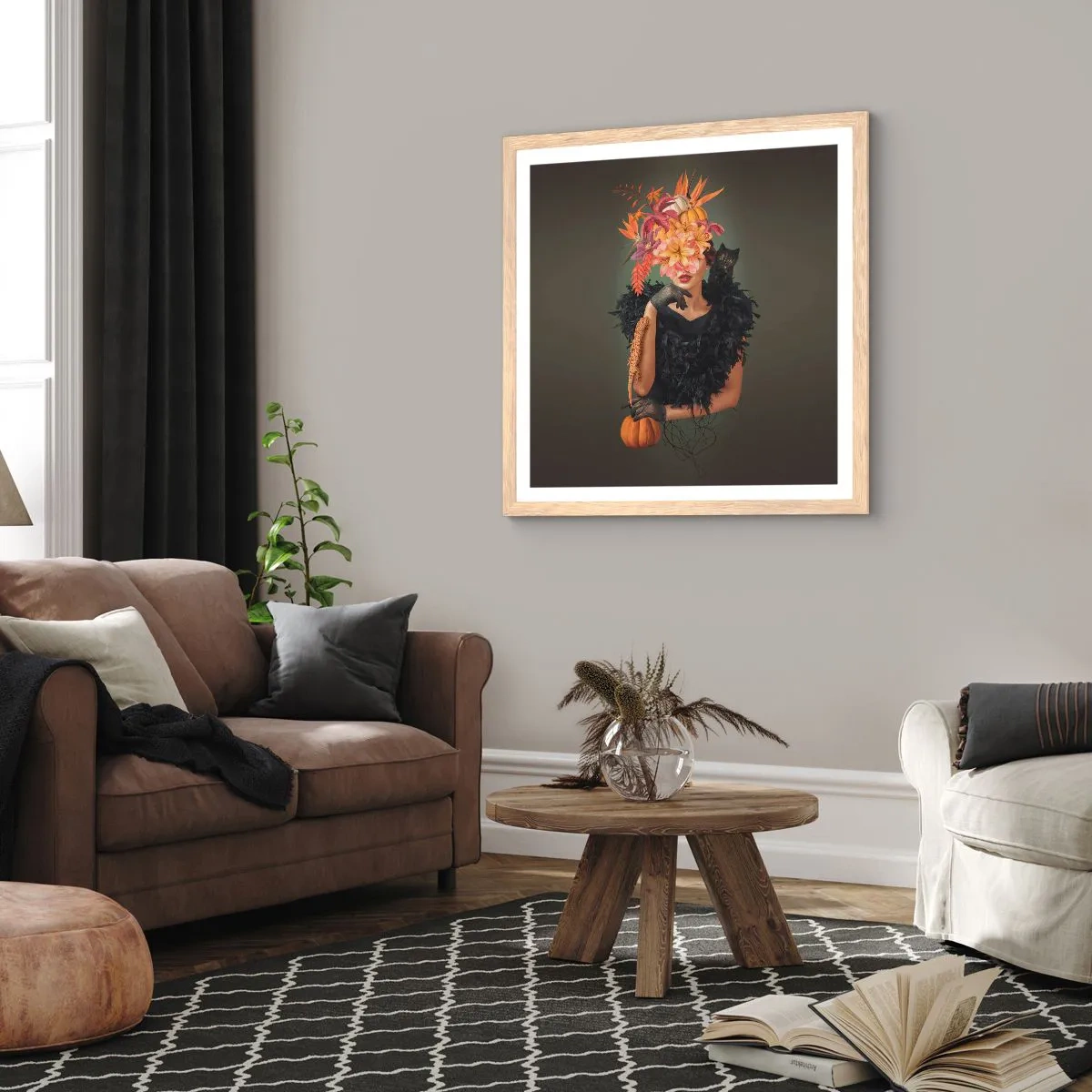Plakat w ramie jasny dąb - Czar wiedźmy - 30x30 cm