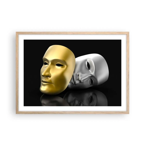 Plakat w ramie jasny dąb - Życie to jest teatr - 70x50 cm