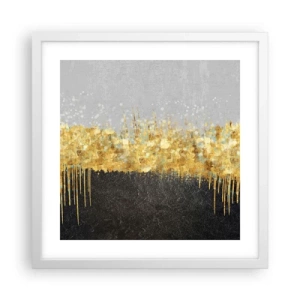 Plakat w białej ramie - W głąb i ku górze - 40x40 cm