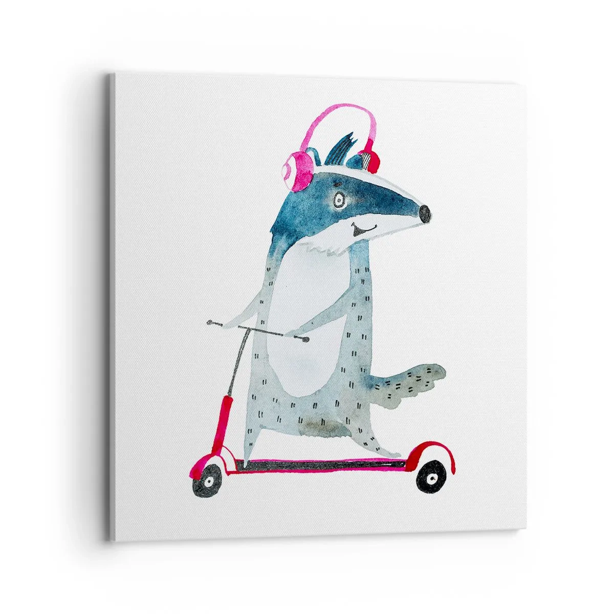 Obraz na płótnie - Borsucze radości - 70x70 cm