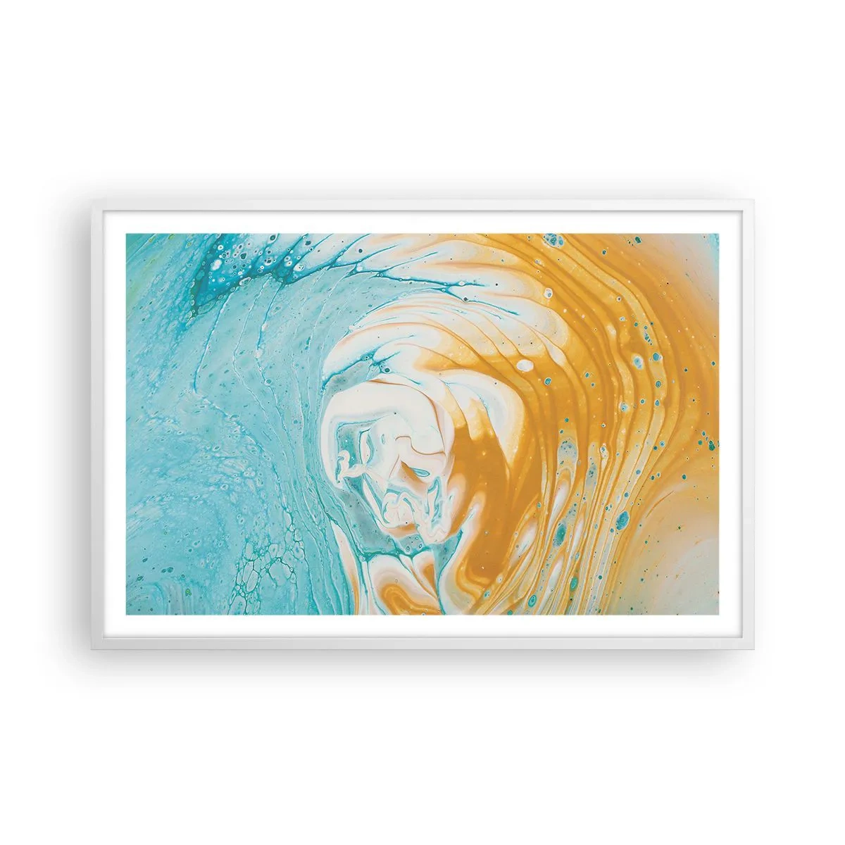Plakat w białej ramie - Pastelowy wir - 91x61 cm