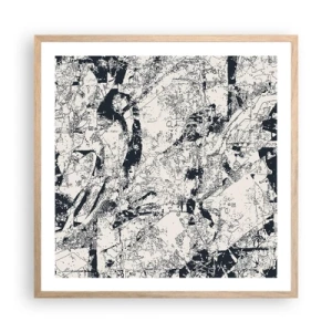 Plakat w ramie jasny dąb - Przenikanie przeciwieństw - 60x60 cm