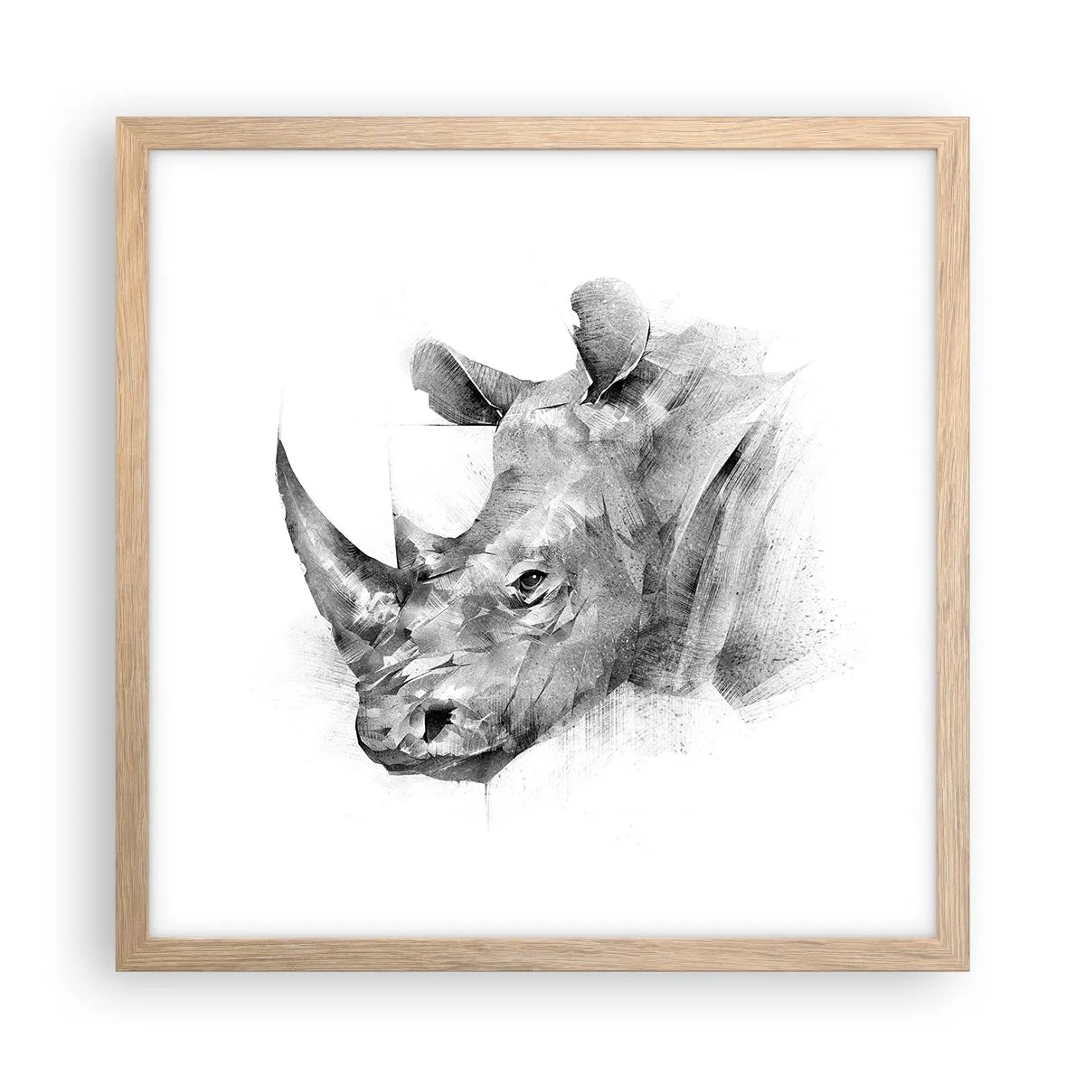 Plakat w ramie jasny dąb - Afrykański portret - 40x40 cm