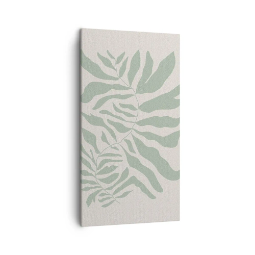 Obraz na płótnie - Szmaragdowa gałązka - 45x80 cm