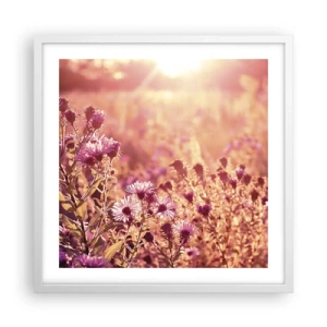 Plakat w białej ramie - Przed odejściem lata - 50x50 cm