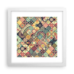 Plakat w białej ramie - Marokańskie klimaty - 30x30 cm