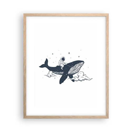 Plakat w ramie jasny dąb - Kosmiczna przygoda - 40x50 cm
