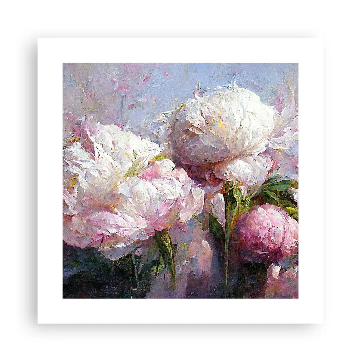 Plakat - Kipiący życiem bukiet - 40x40 cm