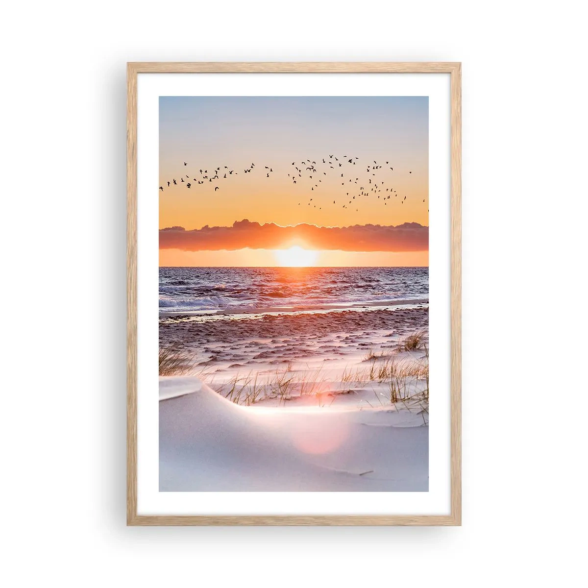 Plakat w ramie jasny dąb - Pejzaż horyzontalny - 50x70 cm