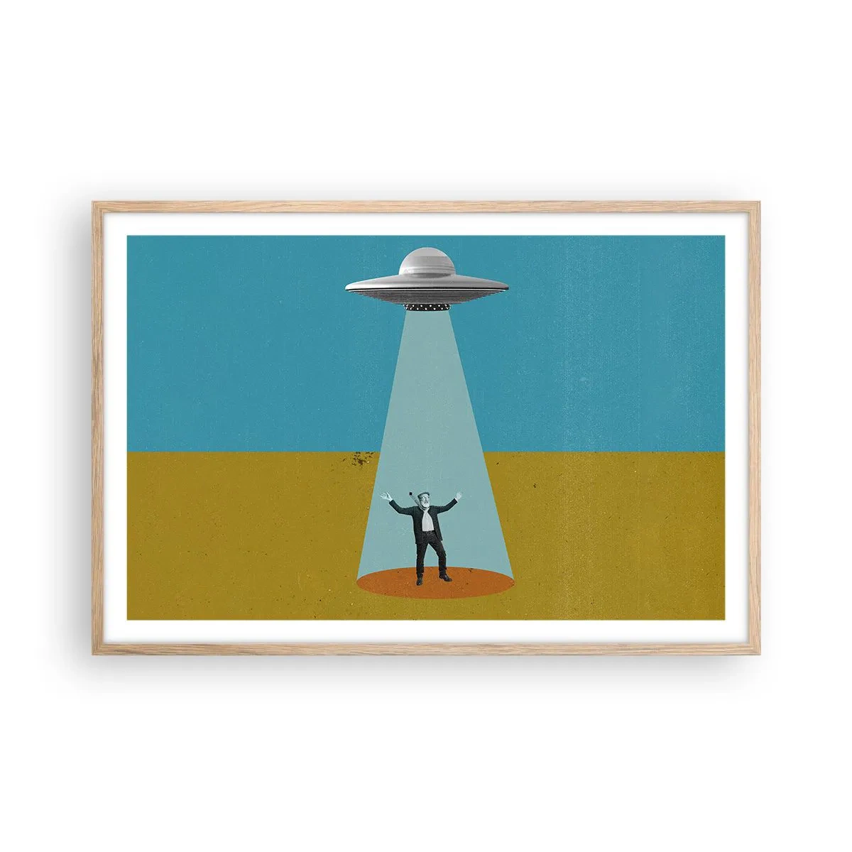 Plakat w ramie jasny dąb - Bliskie spotkanie - 91x61 cm