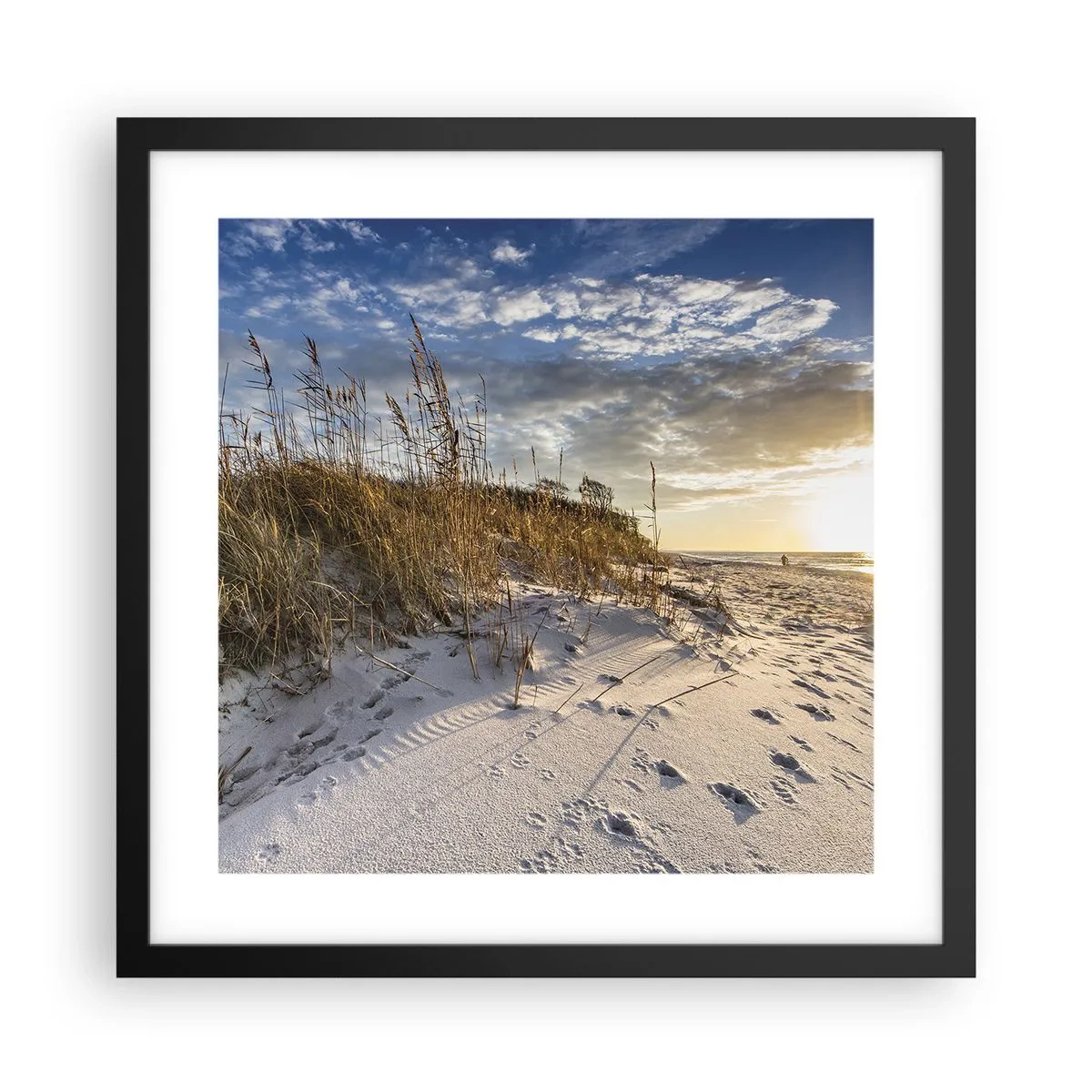 Plakat w czarnej ramie - Zaproszenie na spacer - 40x40 cm