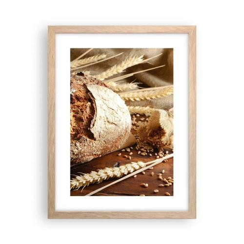 Plakat w ramie jasny dąb - Apetyczny, wonny, chrupiący - 30x40 cm