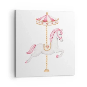 Obraz na płótnie - Ruszył z kopyta - 50x50 cm