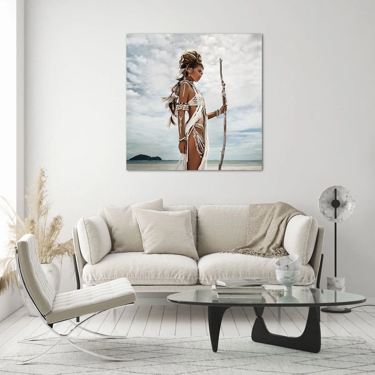 Obraz na szkle - Królowa tropików - 40x40 cm