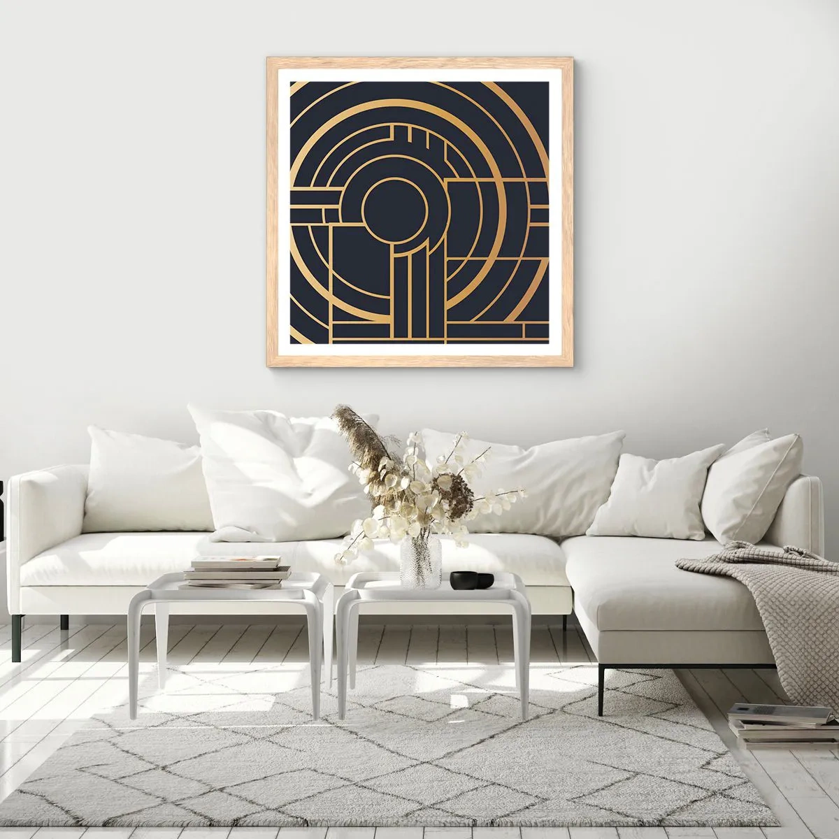 Plakat w ramie jasny dąb - Obroty rzeczy - 40x40 cm