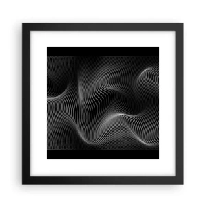 Plakat w czarnej ramie - Taniec światła w przestrzeni - 30x30 cm