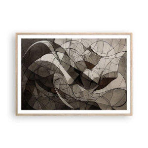 Plakat w ramie jasny dąb - Cyrkulacja barw ziemi - 100x70 cm