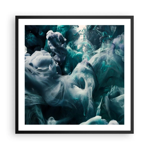 Plakat w czarnej ramie - Ruch koloru - 60x60 cm