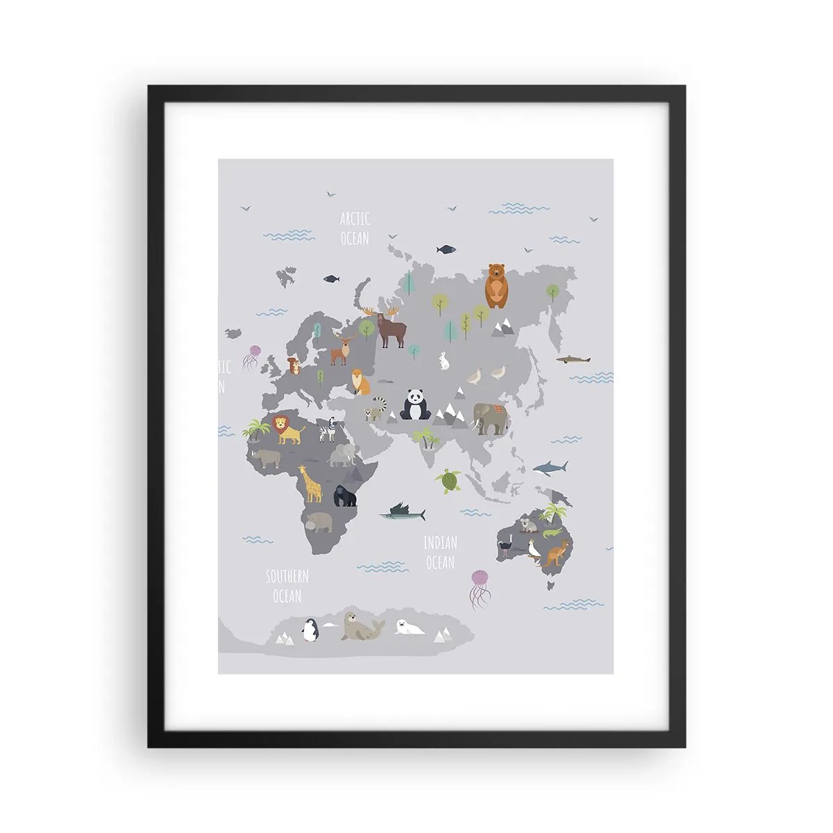Plakat w czarnej ramie - Powiedz mi, skąd jesteś… - 40x50 cm