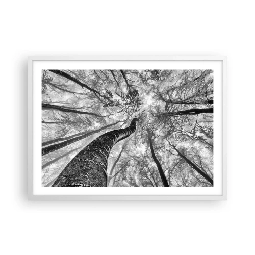 Plakat w białej ramie - Wyścig do światła - 70x50 cm