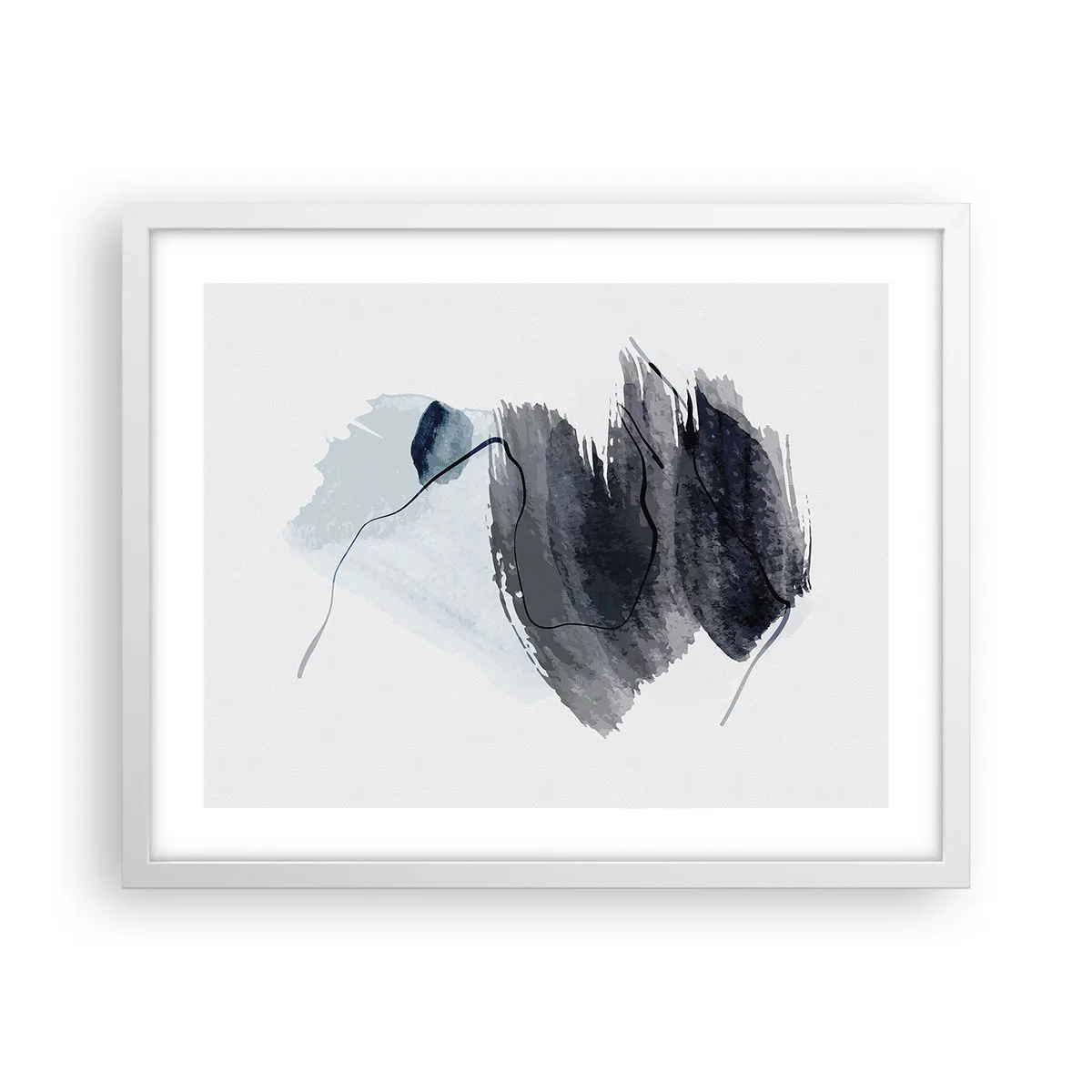 Plakat w białej ramie - Intensywność i ruch - 50x40 cm